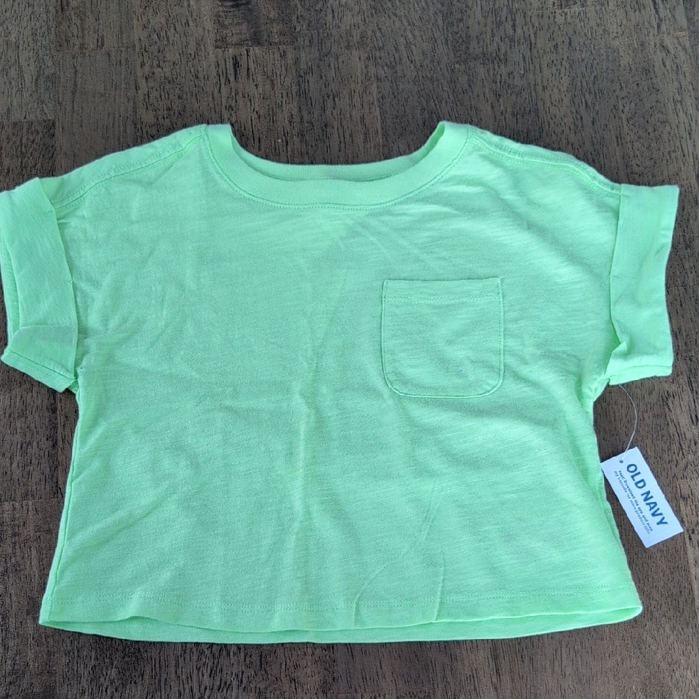 Old Navy Cropped Slub Pocket Tee